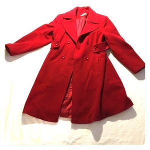 Red wool coat